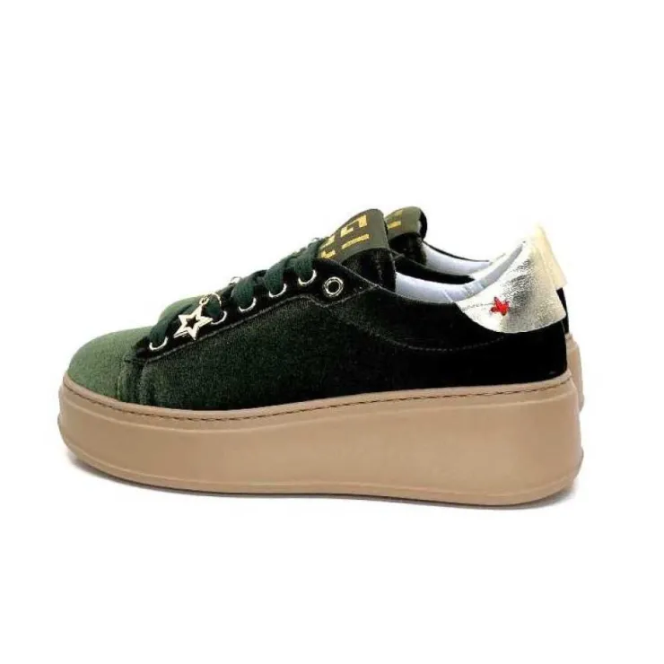 GioPiu Pia 104A Velour Vert*Femme Baskets