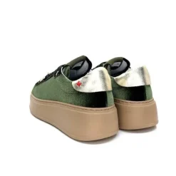 GioPiu Pia 104A Velour Vert*Femme Baskets