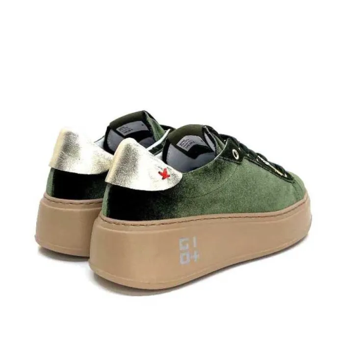 GioPiu Pia 104A Velour Vert*Femme Baskets