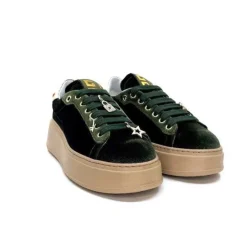 GioPiu Pia 104A Velour Vert*Femme Baskets