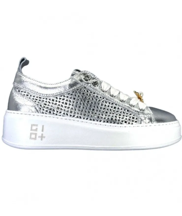 GioPiu Pia 47B Cuir Argent*Femme Baskets