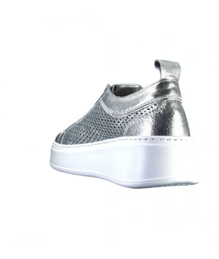 GioPiu Pia 47B Cuir Argent*Femme Baskets