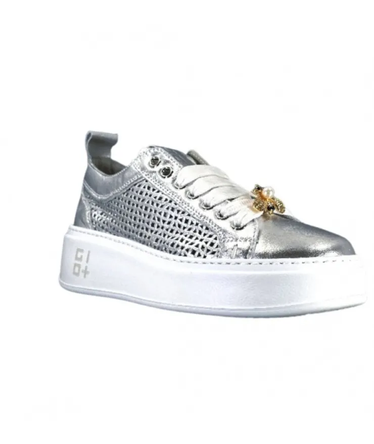 GioPiu Pia 47B Cuir Argent*Femme Baskets
