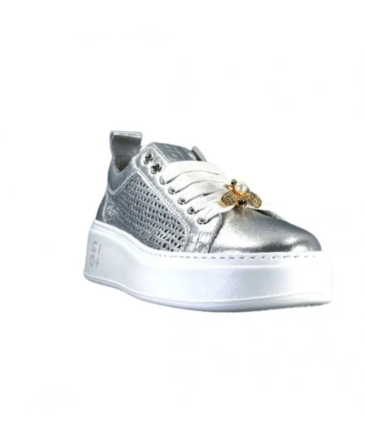 GioPiu Pia 47B Cuir Argent*Femme Baskets