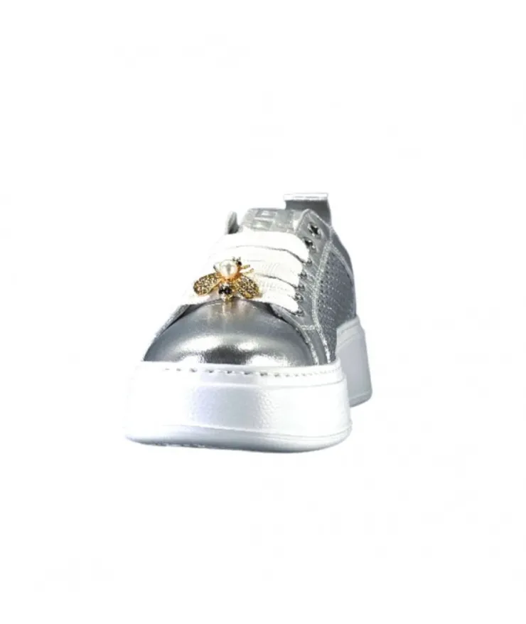 GioPiu Pia 47B Cuir Argent*Femme Baskets
