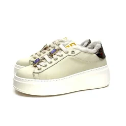 GioPiu Pia98A Cuir Creme*Femme Baskets