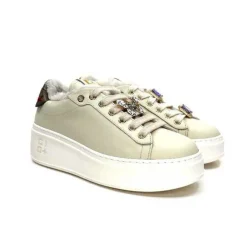GioPiu Pia98A Cuir Creme*Femme Baskets