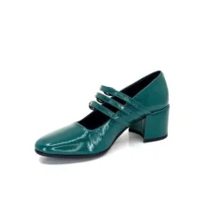 Halmanera Bart 03 Cuir Vernis Vert Selva*Femme Ballerines