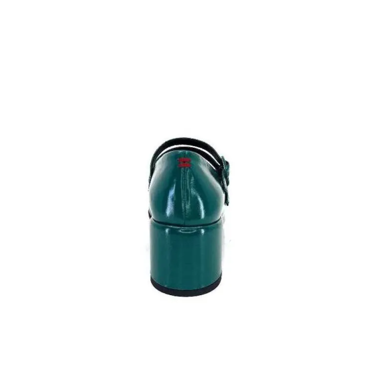 Halmanera Bart 03 Cuir Vernis Vert Selva*Femme Ballerines