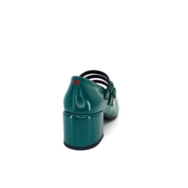 Halmanera Bart 03 Cuir Vernis Vert Selva*Femme Ballerines
