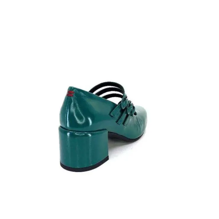 Halmanera Bart 03 Cuir Vernis Vert Selva*Femme Ballerines