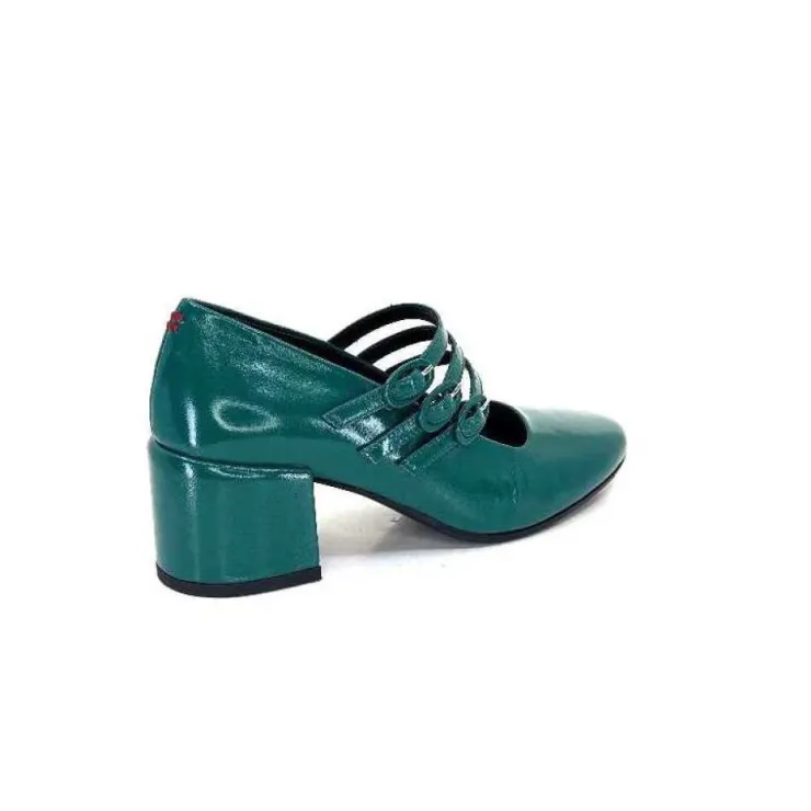 Halmanera Bart 03 Cuir Vernis Vert Selva*Femme Ballerines