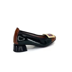 Hispanitas Chi 233141 Salma Cuir Vernis Vert Cuero Fushia*Femme Ballerines
