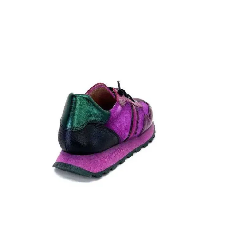Hispanitas Hi 233073 Loira Cuir Vernis Et Daim Fushia*Femme Baskets