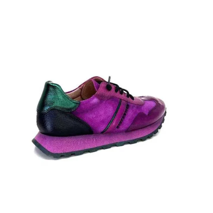 Hispanitas Hi 233073 Loira Cuir Vernis Et Daim Fushia*Femme Baskets