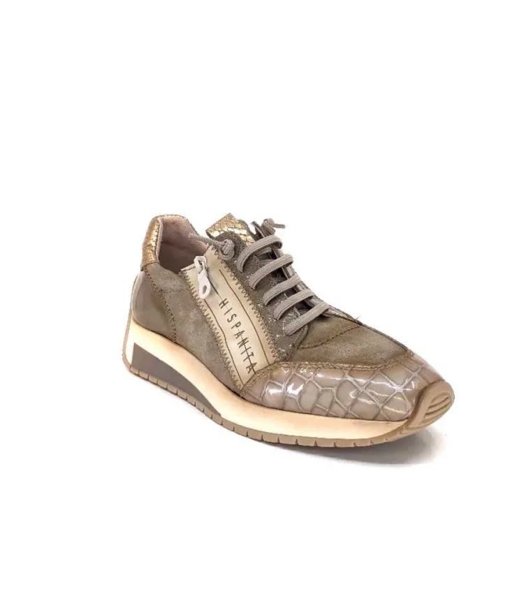 Hispanitas Hi 222277 Rafaell Cuir Vison & Taupe*Femme Baskets