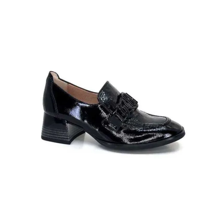 Hispanitas Hi232992 Charlize Cuir Vernis Noir*Femme Mocassins