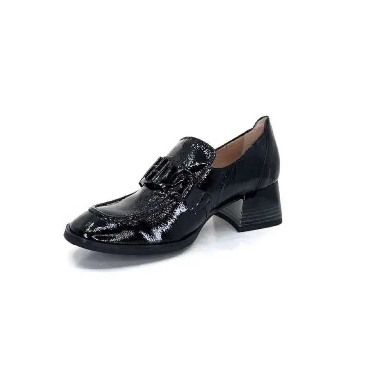 Hispanitas Hi232992 Charlize Cuir Vernis Noir*Femme Mocassins