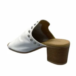Ivoire0401a Ivoire 500 3004 Cuir Blanc*Femme Mules