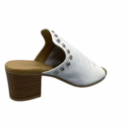 Ivoire0401a Ivoire 500 3004 Cuir Blanc*Femme Mules