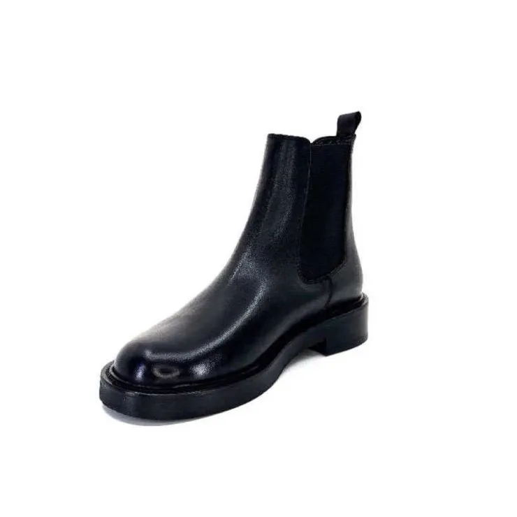 cashka / fatih ustundag Ivoire 4989 Alexis Cuir Noir*Femme Bottines