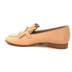 Ivoire0575a Ivoire 54535 Ambrosio Cuir Bone*Femme Mocassins