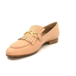 Ivoire0575a Ivoire 54535 Ambrosio Cuir Bone*Femme Mocassins