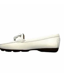 Ivoire0236a Ivoire 6341 Cannes Cuir Blanc*Femme Mocassins