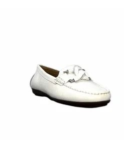 Ivoire0236a Ivoire 6341 Cannes Cuir Blanc*Femme Mocassins