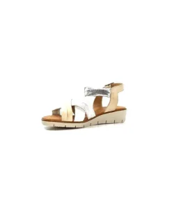 lola canales / calzado pasoli Ivoire 2146 Ceralin Cuir Blanc Beige Argent*Femme Sandales