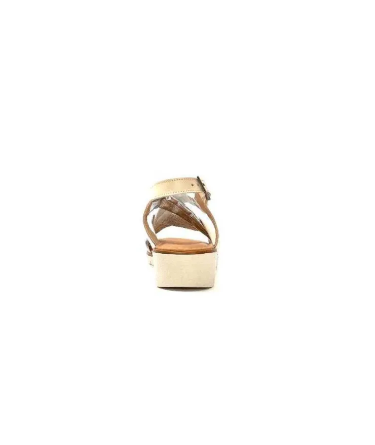 lola canales / calzado pasoli Ivoire 2146 Ceralin Cuir Blanc Beige Argent*Femme Sandales