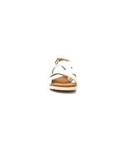 lola canales / calzado pasoli Ivoire 2146 Ceralin Cuir Blanc Beige Argent*Femme Sandales
