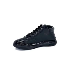Ivoire0401a Ivoire 500-358 Cuir & Vernis Noir*Femme Baskets