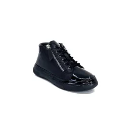 Ivoire0401a Ivoire 500-358 Cuir & Vernis Noir*Femme Baskets