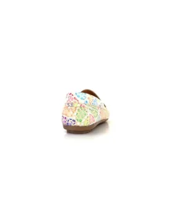 Ivoire0209b Ivoire 10322 Cuir Beige Multicolore*Femme Mocassins