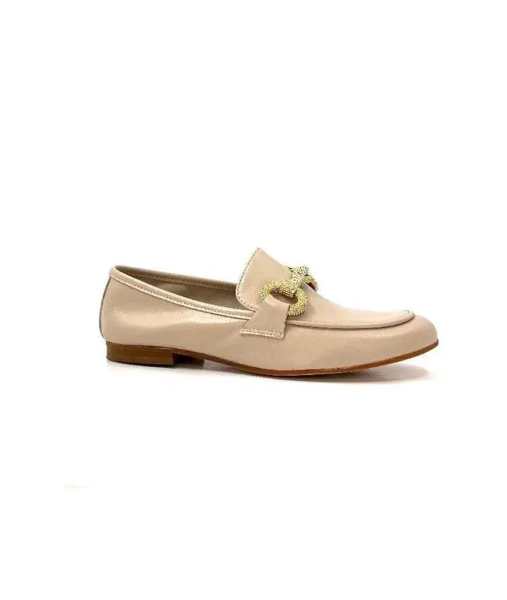 Ivoire0055a Ivoire 321 Cuir Beige Nude*Femme Mocassins