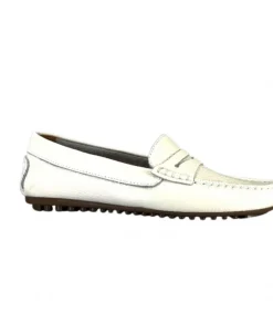 Ivoire0209b Ivoire 10322 Cuir Blanc*Femme Mocassins