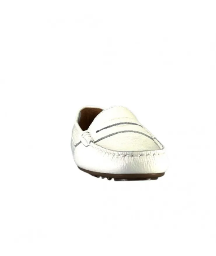 Ivoire0209b Ivoire 10322 Cuir Blanc*Femme Mocassins