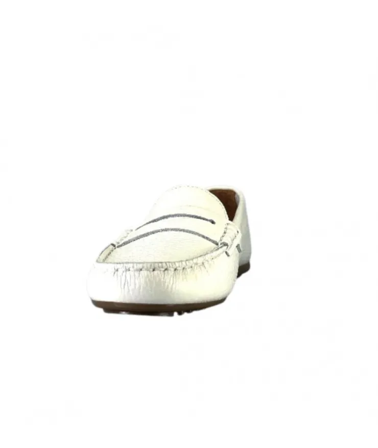Ivoire0209b Ivoire 10322 Cuir Blanc*Femme Mocassins