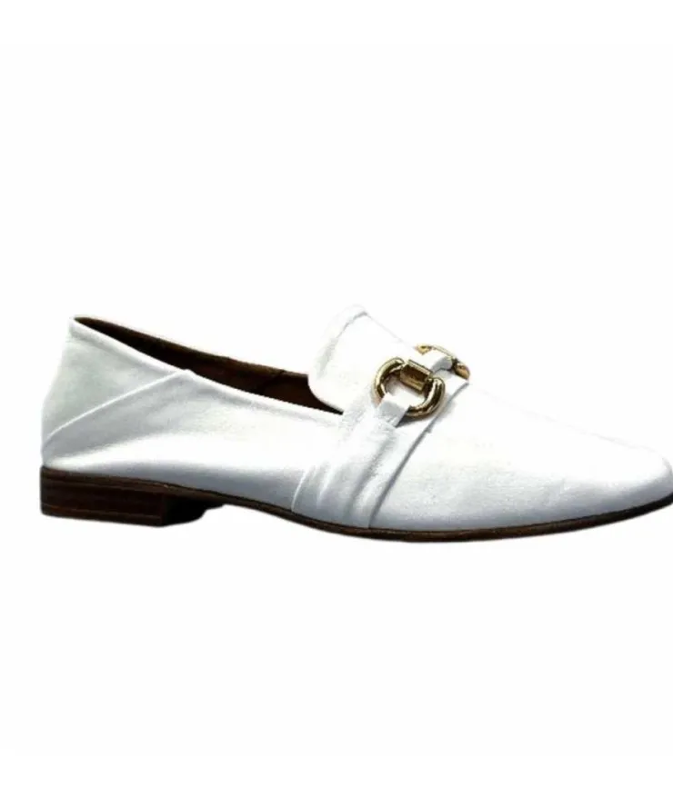 355-ivoire Ivoire 35.48.709 Cuir Blanc*Femme Mocassins