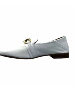355-ivoire Ivoire 35.48.709 Cuir Blanc*Femme Mocassins