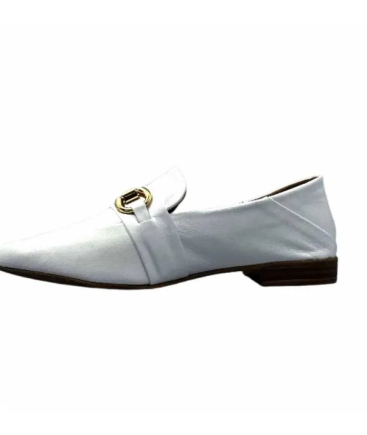 355-ivoire Ivoire 35.48.709 Cuir Blanc*Femme Mocassins