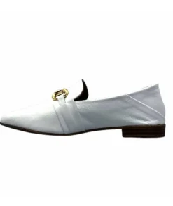 355-ivoire Ivoire 35.48.709 Cuir Blanc*Femme Mocassins