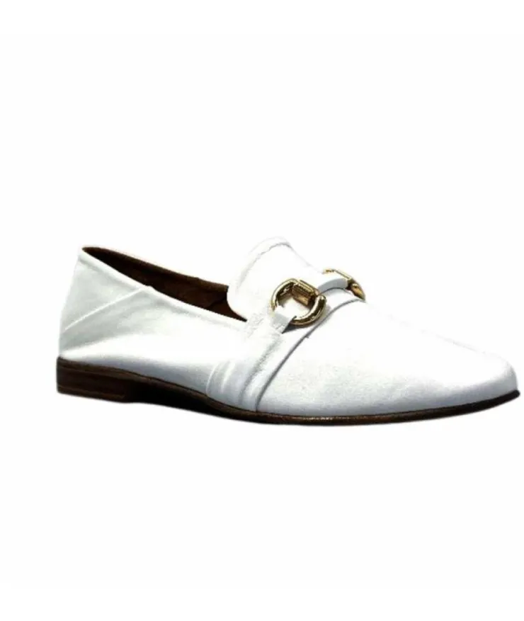 355-ivoire Ivoire 35.48.709 Cuir Blanc*Femme Mocassins