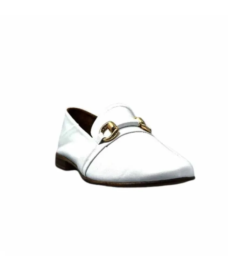355-ivoire Ivoire 35.48.709 Cuir Blanc*Femme Mocassins