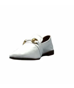 355-ivoire Ivoire 35.48.709 Cuir Blanc*Femme Mocassins