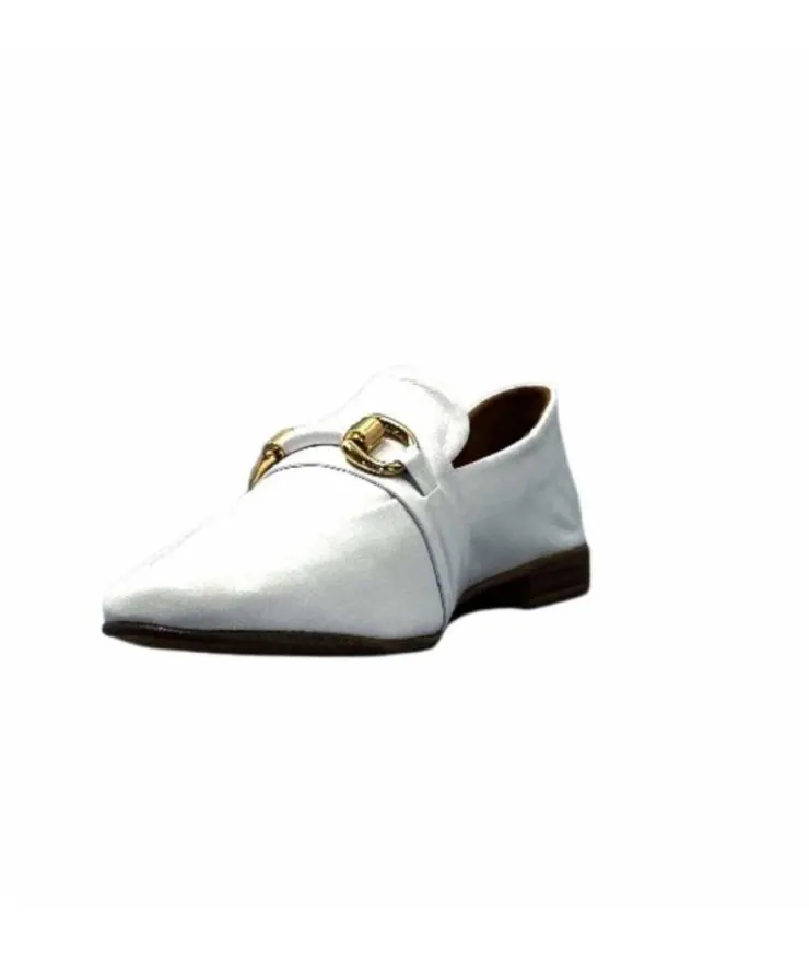 355-ivoire Ivoire 35.48.709 Cuir Blanc*Femme Mocassins