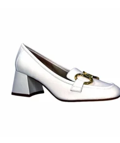 Ivoire0532 Ivoire 28102 Cuir Blanc*Femme Mocassins