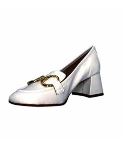 Ivoire0532 Ivoire 28102 Cuir Blanc*Femme Mocassins
