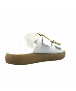 top tris srl Ivoire 8022-02 Cuir Blanc*Femme Mules